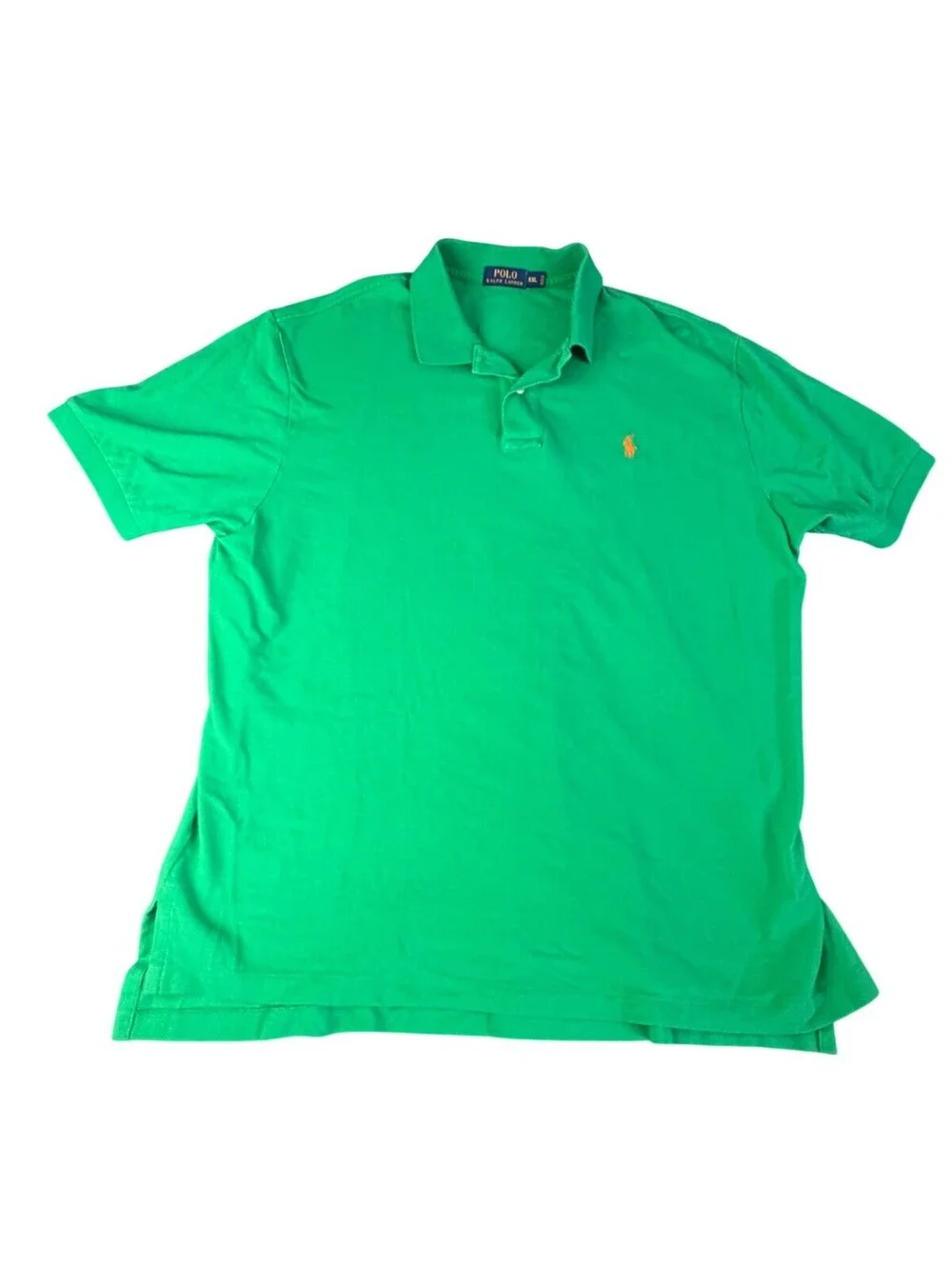 Polo Ralph Lauren Men’s XXL Green Classic Polo Orange Pony Short Sleeve